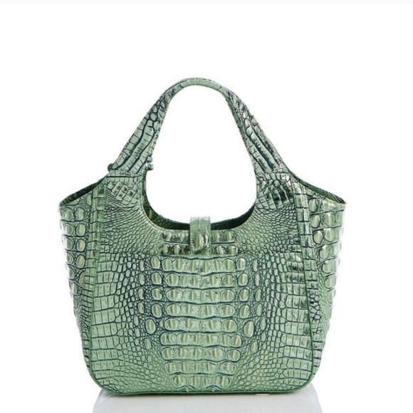 💚🔹️Brahmin 🔹️Small Carla Agave Melbourne Leather Shoulder Bag - Picture 4 of 11